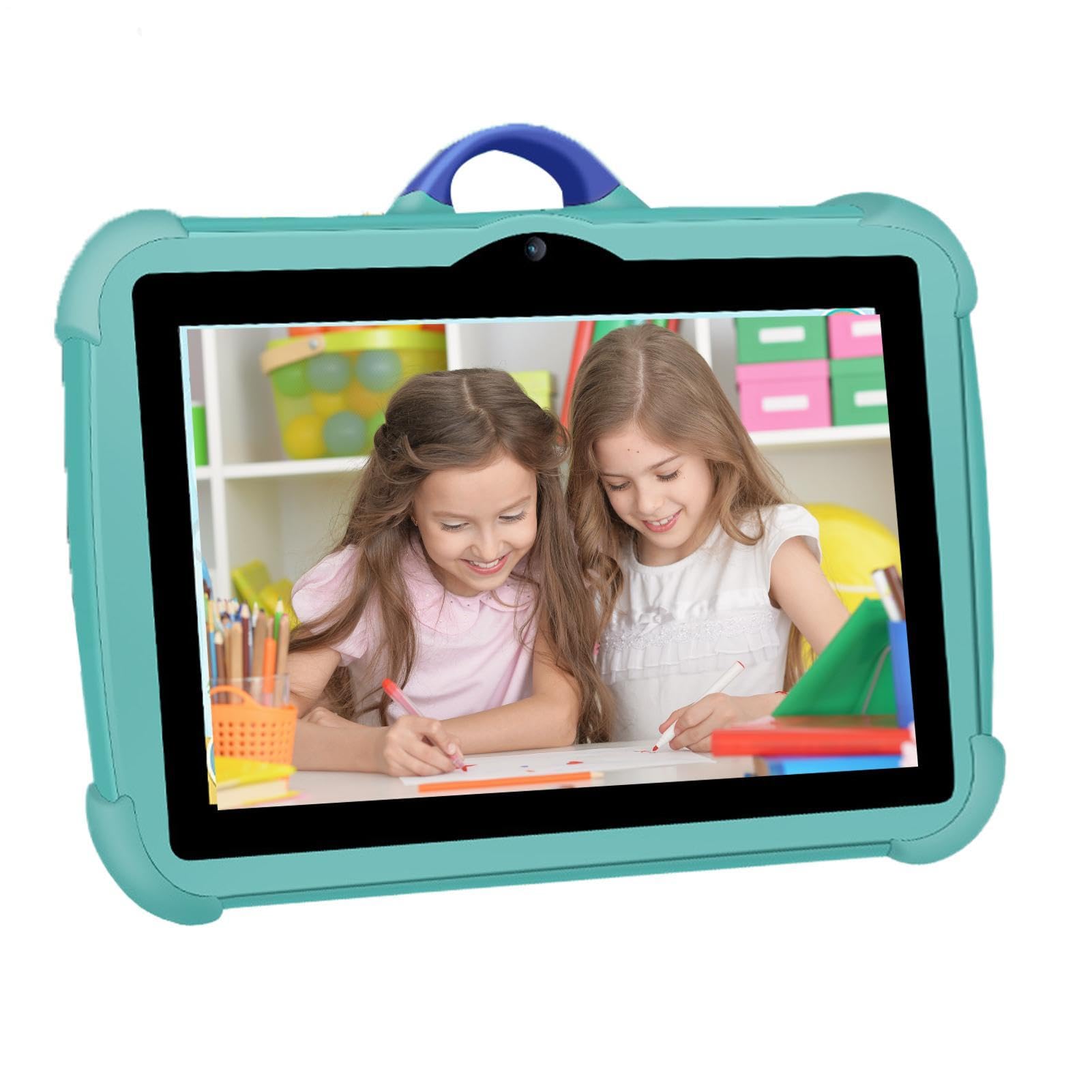 Genérico Tablet resistente alle cadute, tablet ad alta risoluzione, per bambini da 7 pollici ad alta risoluzione, tablet PC, tablet multiuso per guardare film e scattare foto