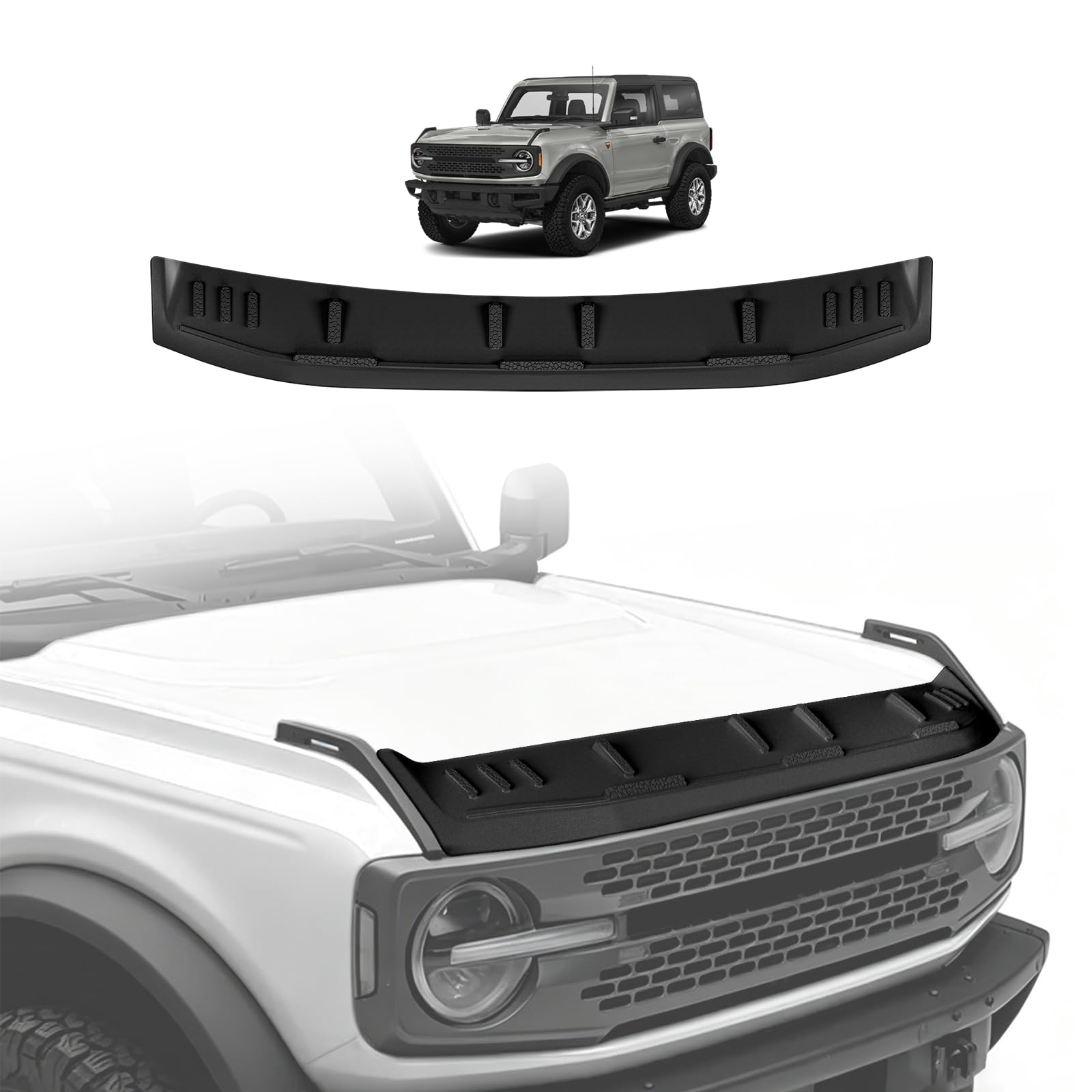 TripleAliners Hood Bug Deflector Protector for 2021-2026 Ford Bronco