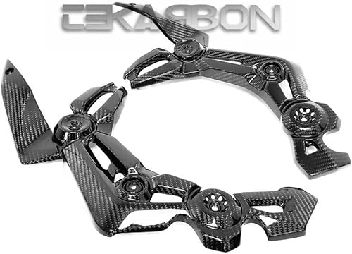 Miniatura 3 de Repuesto para paneles laterales laterales, Kawasaki Z900 (2017-2020), fibra de carbono, tejido de sarga 2x2