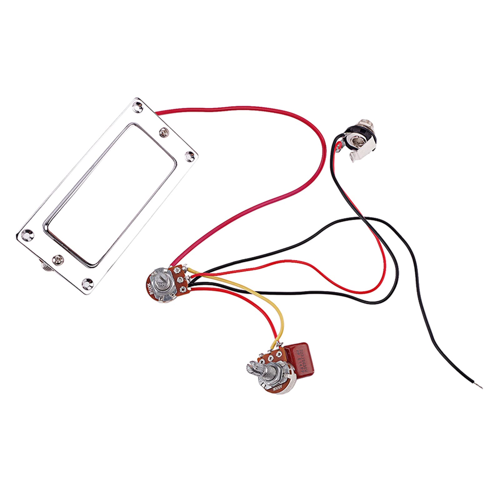 Set di mini pickup Humbucker in ceramica pre-cablato a doppia bobina per chitarra elettrica, con pickup precablati per volume e tono