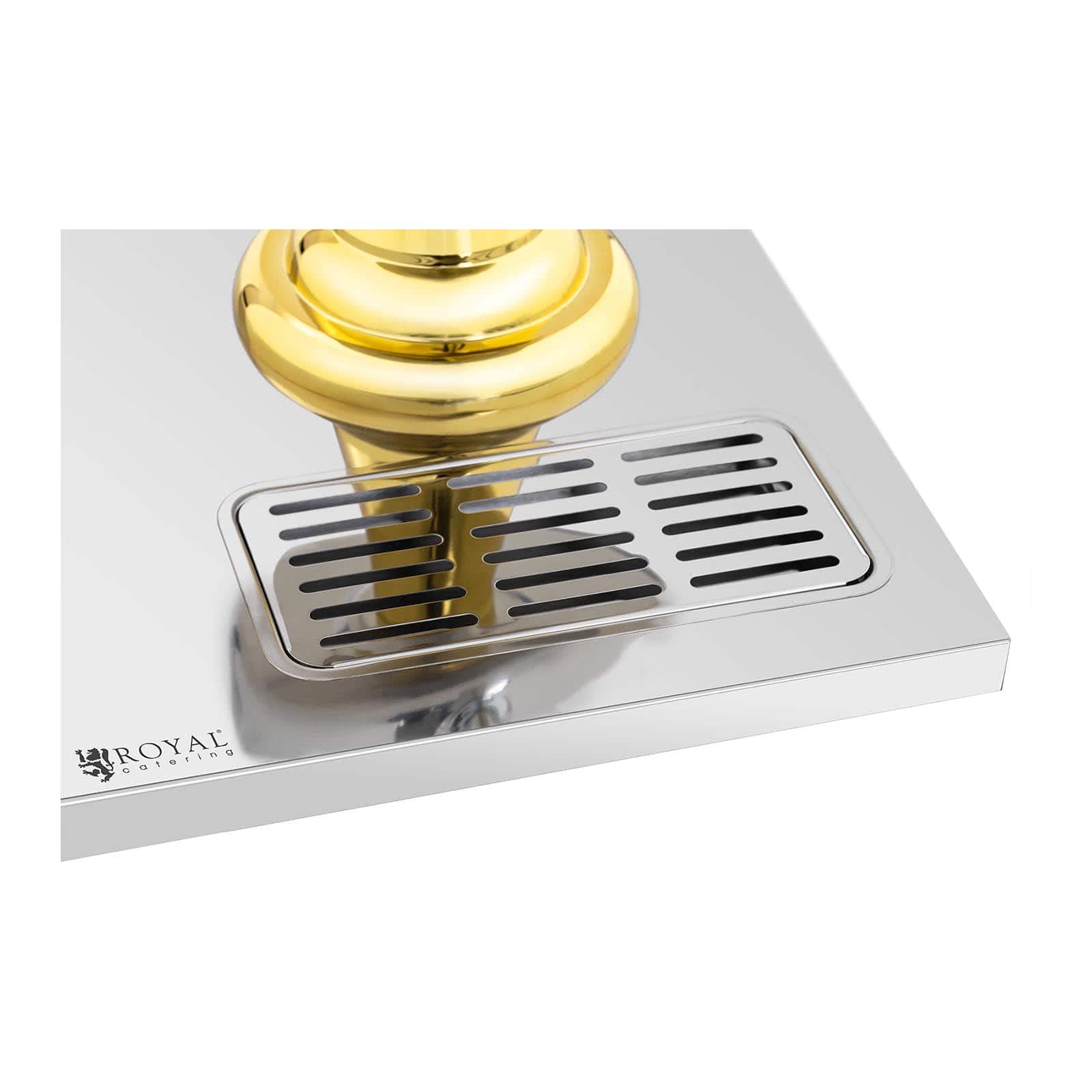 Royal Catering Dispenser per Succo Distributore di Bevande RCSD-2G (2 x 8 L, Sistema di raffreddamento, Acciaio Inox, Plastica)