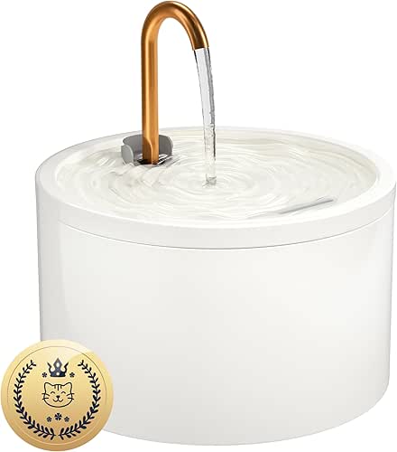 Fontaine à Eau Chat Céramique – 2,1L – Silencieuse et