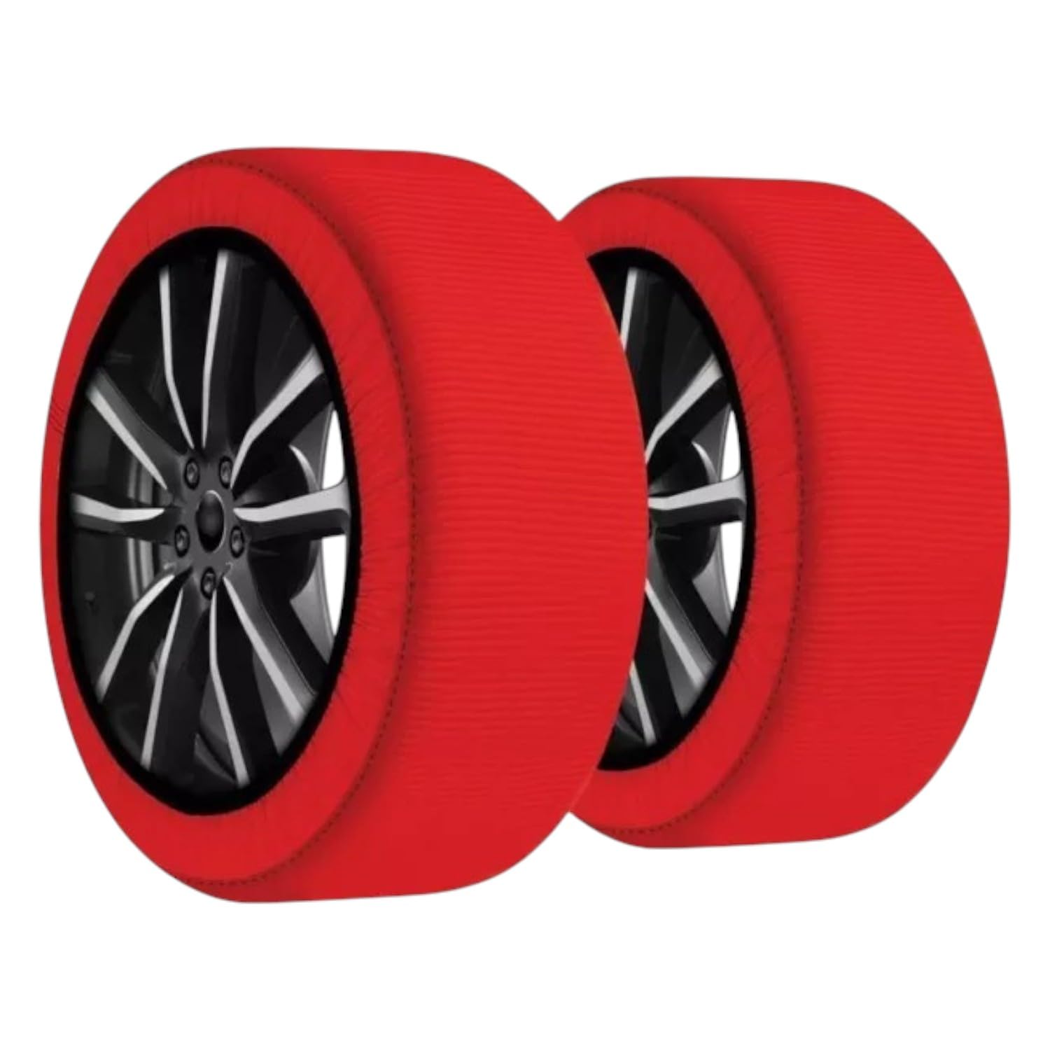 Calze da Neve, omologate Italia EN 16662-1, 2 Calze Neve Auto, Montaggio rapido, Guanti Inclusi, Snow Socks Ultra Grip (XL) 236x43 cm