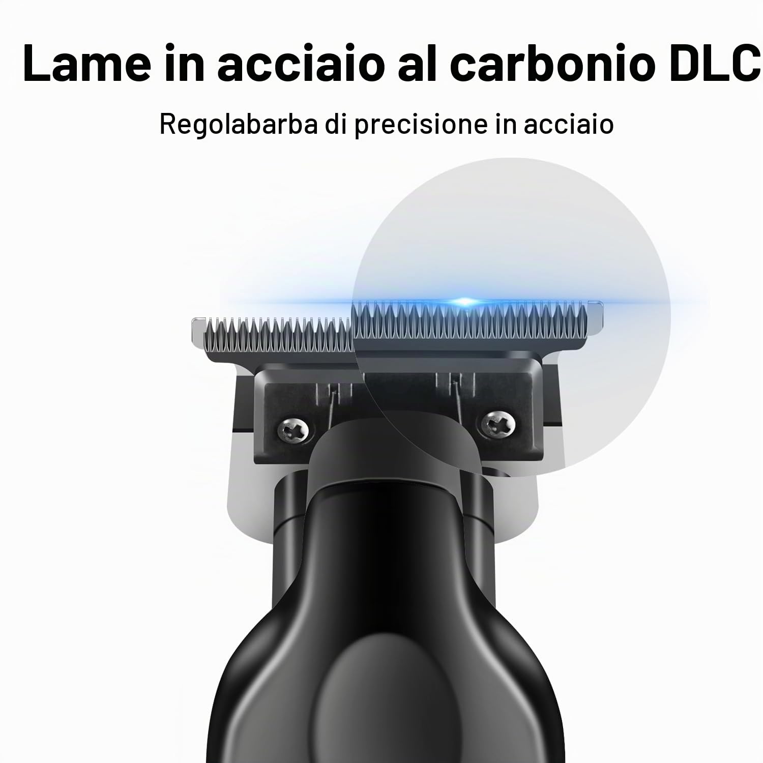 KEMEI Set tagliacapelli e rasoi a lamina, tagliacapelli elettrico da uomo, rasoio elettrico senza fili, rasoio di precisione T-Blade Zero Gapped Hair/Barba, ricaricabile USB