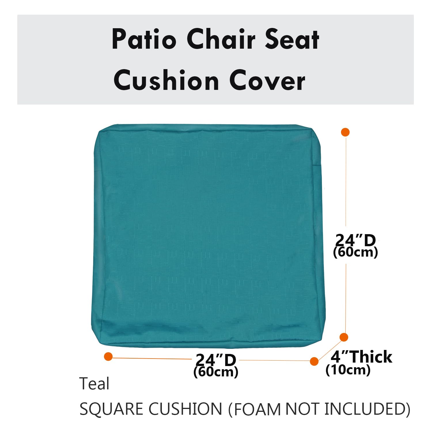 Teal Patio Seat Covers - Waterproof Cushion Slipcovers -3