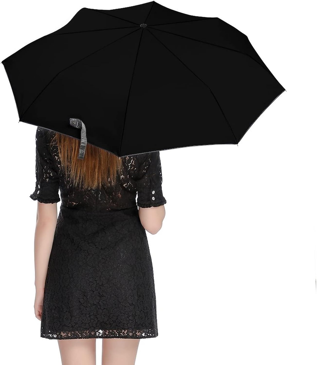 Custom Rose Gold Glitter Pattern Umbrellas Personalized Design Your Own Name Photo Text Logo Sun/Rain All Weather Auto Folding Foldable Umbrellas Customized Windproof Travel Compact Umbrella for Men Women