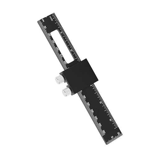 Miniatura 7 de Regla de carpintería, regla de tope deslizante de aleación de aluminio, marca de alta precisión para medición de taller (6 pulgadas)