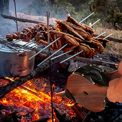 Tj.moree Fireplace Bellows Indoor 15.5"X 6.9" Wood Fire Blower With Hanging Strap, Metal Nozzle, Great Tool For Fireplace, Fire Pit, Wood Stove, Bbq, Outdoor Camping - Brown #TOP5