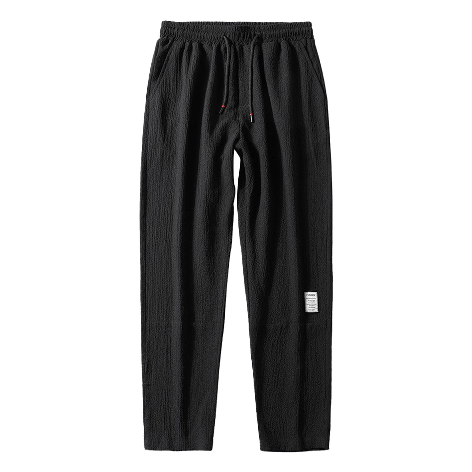 Generisch Pantalones de verano ligeros y transpirables, pantalones de chándal de lino, pantalones de ocio delgados, pantalones de deporte, holgados, pantalones de yoga, cómodos, cintura elástica