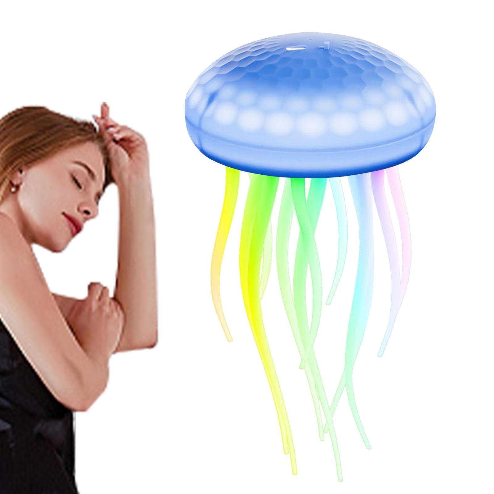 Luce notturna a LED con, lampada con Lampada ad attivazione vocale per | Lampada da comodino portatile, luce notturna RGB ricaricabile, lampada a forma di medusa carina da 1000 mAh per bambini adul