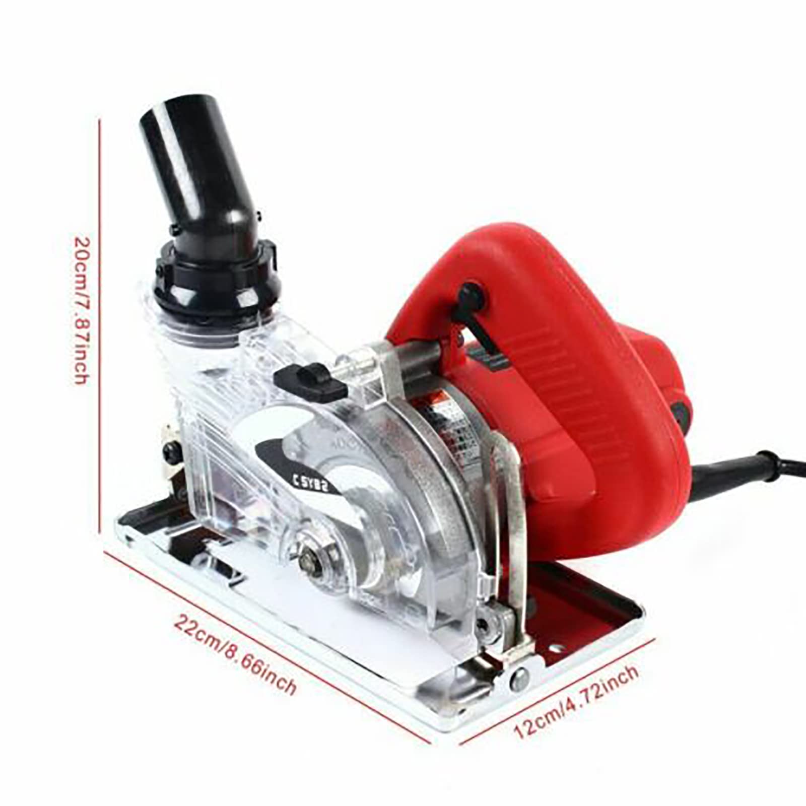 SHZICMY Kapp - Sierra ingletadora de 1800 W, sin polvo, sierra circular manual, sierra circular, 18000 rpm, mano para trabajar la madera, sierra de inmersión, diámetro de la cuchilla de corte 125 mm