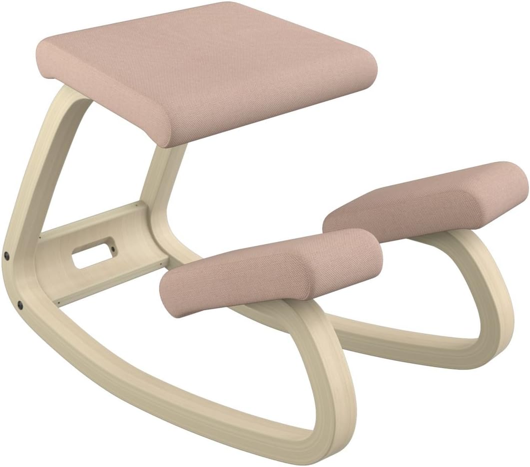 Varier Variable balans, Natural Lacquered Wood, Pale Apricot, 72x52x51 cm