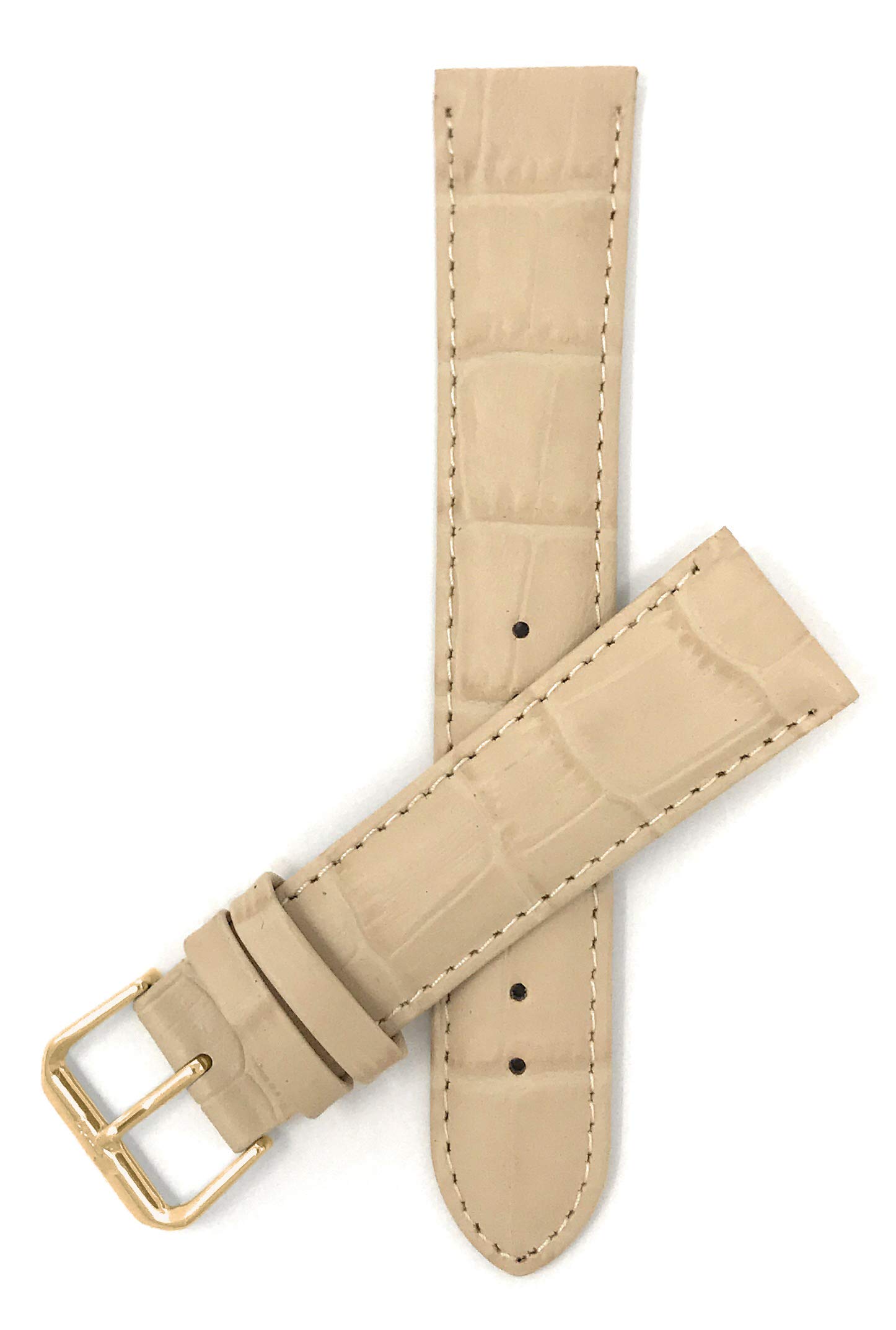 Womens Leather Watch Band Strap - Alligator Pattern - 8 Colors - 12mm, 14mm, 16mm, 18mm, 20mm