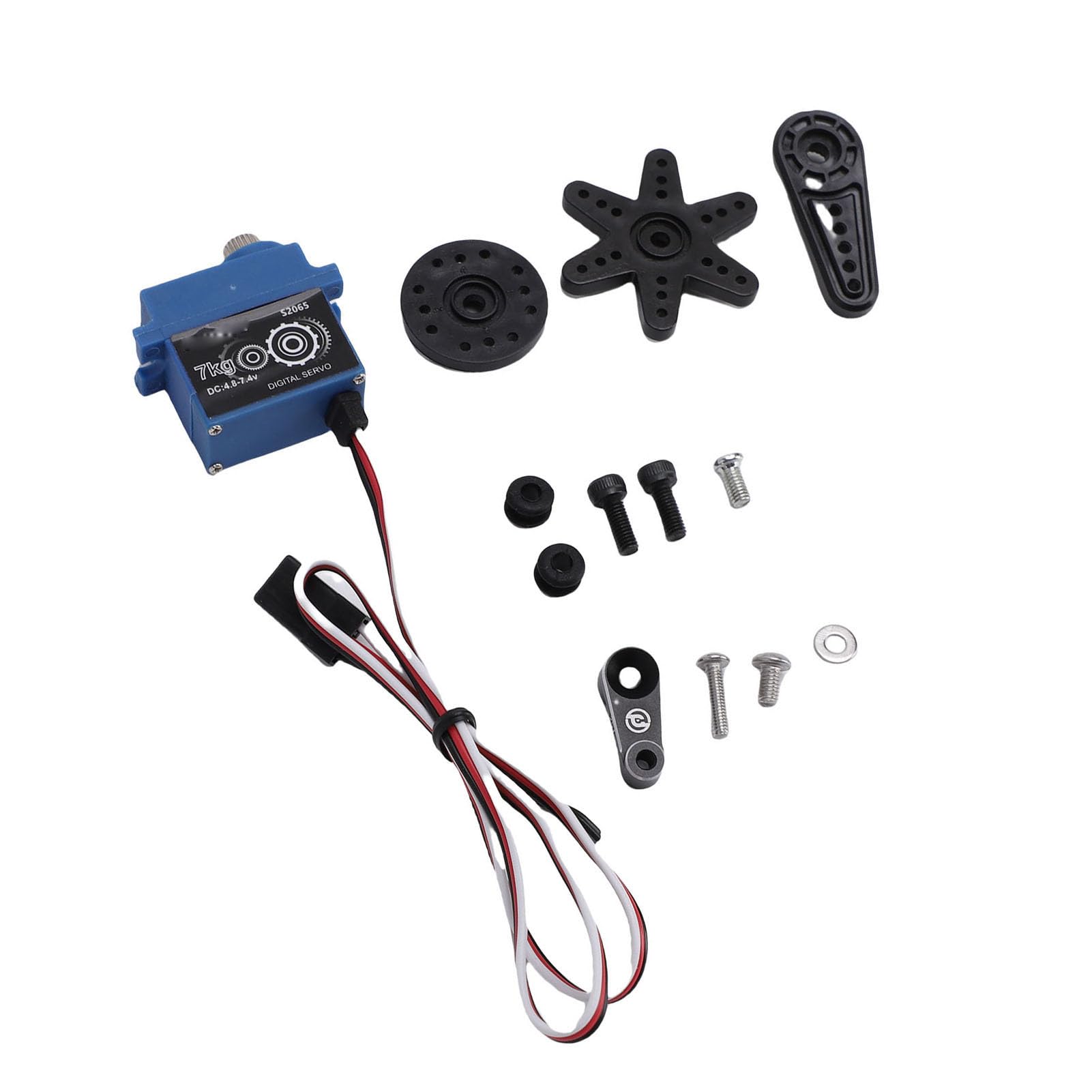 CHICIRIS Servo Digital RC, Servo Digital de Metal de Alto par Resistente Al Agua para SCX10 III 1/10 RC Crawlers, Mejora de Rendimiento de 7 Kg para Aventuras Todoterreno