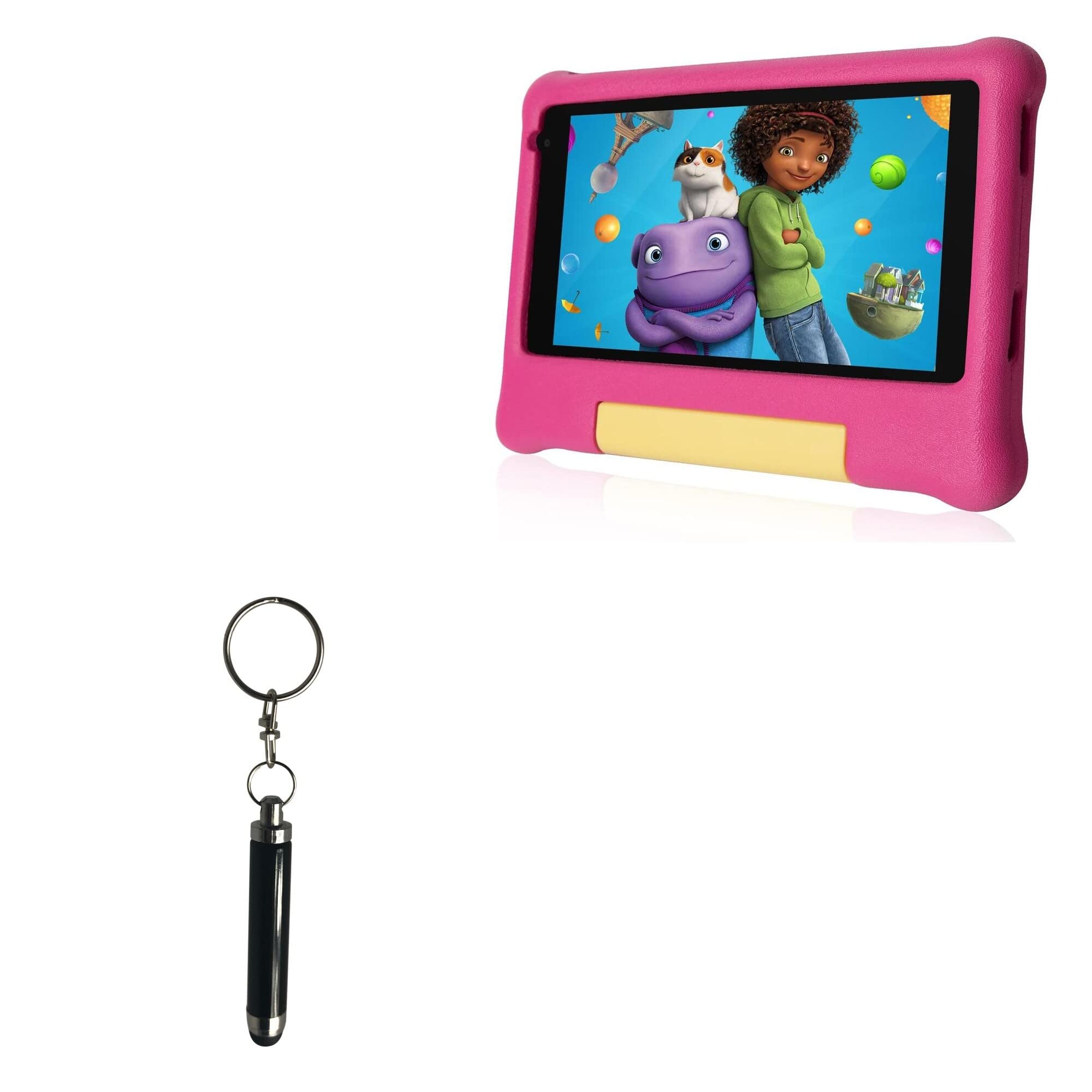 BoxWave Stylus Pen Compatible with Fullant Android 11 Tablet for Kid FLY7073 (7 in) - Bullet Capacitive Stylus, Mini Stylus Pen with Keyring Loop - Jet Black