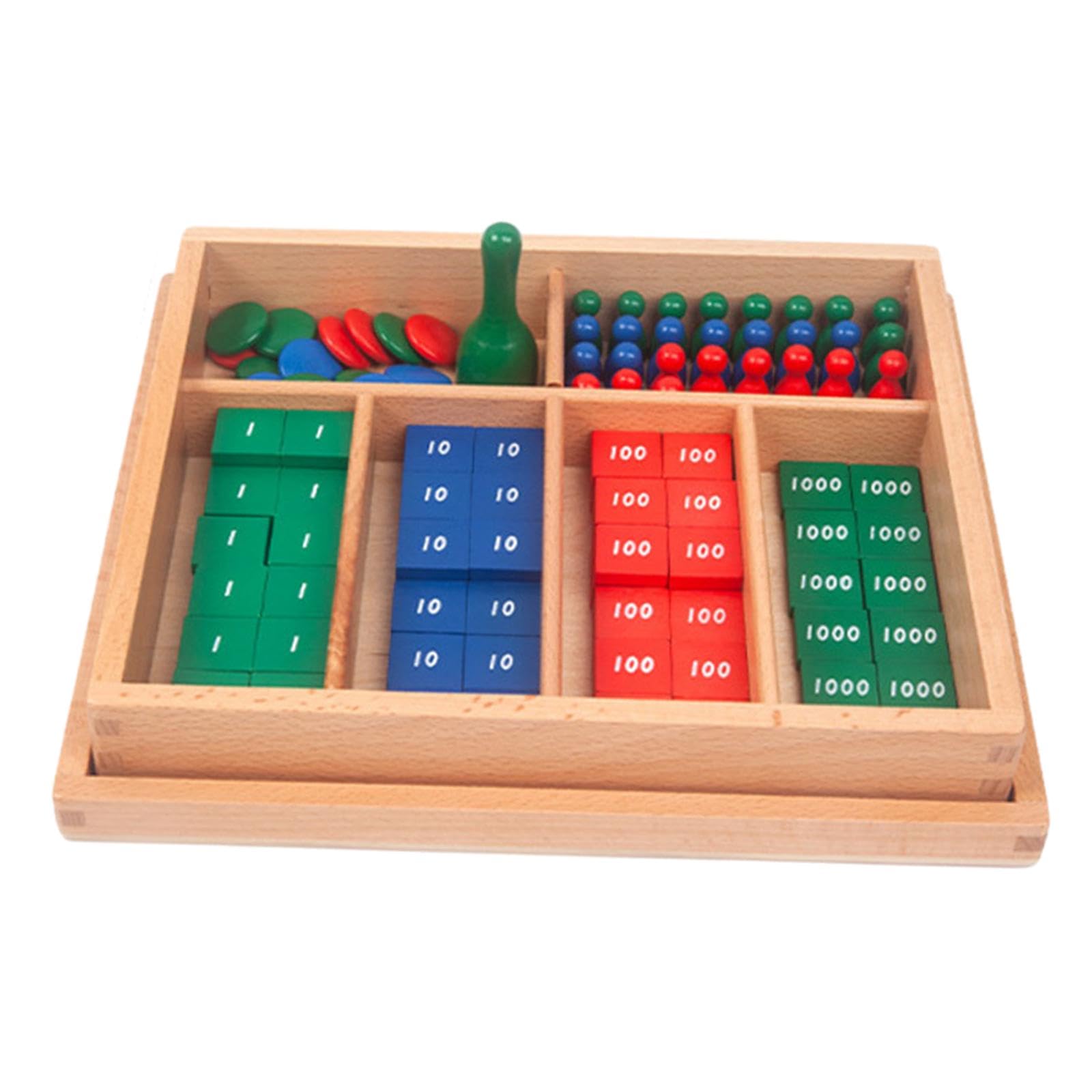 Juego de Sellos, Material Didáctico Matemático, Juguete Matemático Profesional, Herramienta de Aprendizaje Temprano para Niños Y Niñas de 3