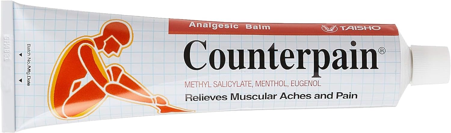 Counterpain® Warm Balm for Temporary Relief of Minor Muscular Aches and Pain, Methyl Salicylate, Levomenthol, Eugenol, Made in Indonesia