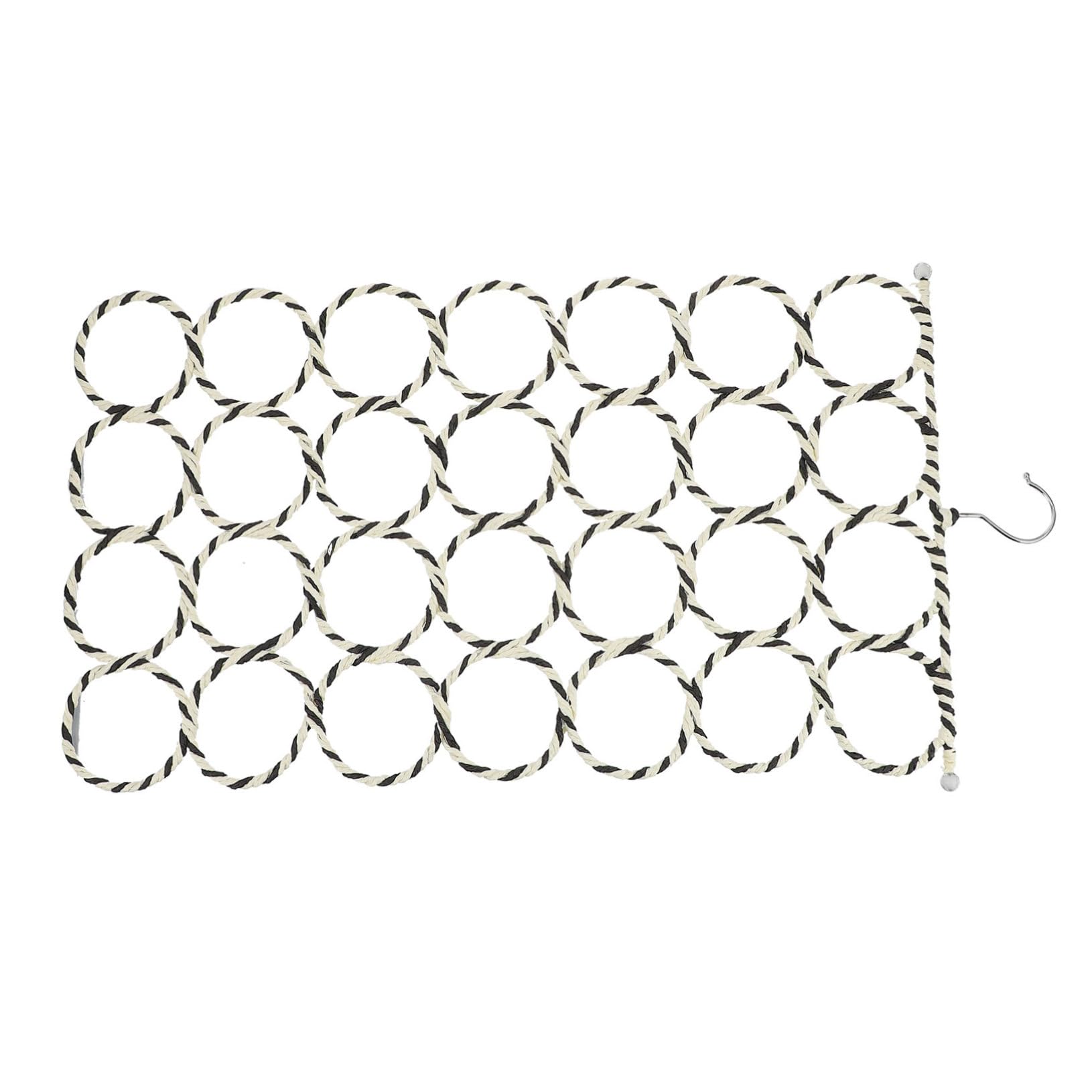 OKUMEYR Strong Paper Rattan Scarf Hangers Scarf Buckle Ring Ties Storage Rack Random Color