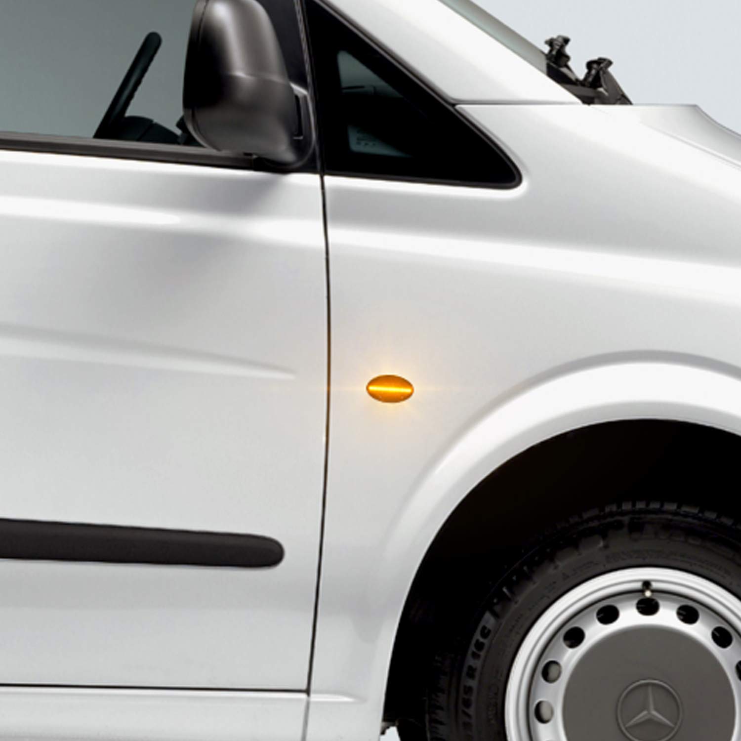 OZ-LAMPE Frecce Laterale A LED Per Mercedes-Benz W450 W452 W168 Citan W415 Vito W639 Vito W447, Indicatori Di Laterale A LED Canbus, Nero 2 Pezzi - Foto 9