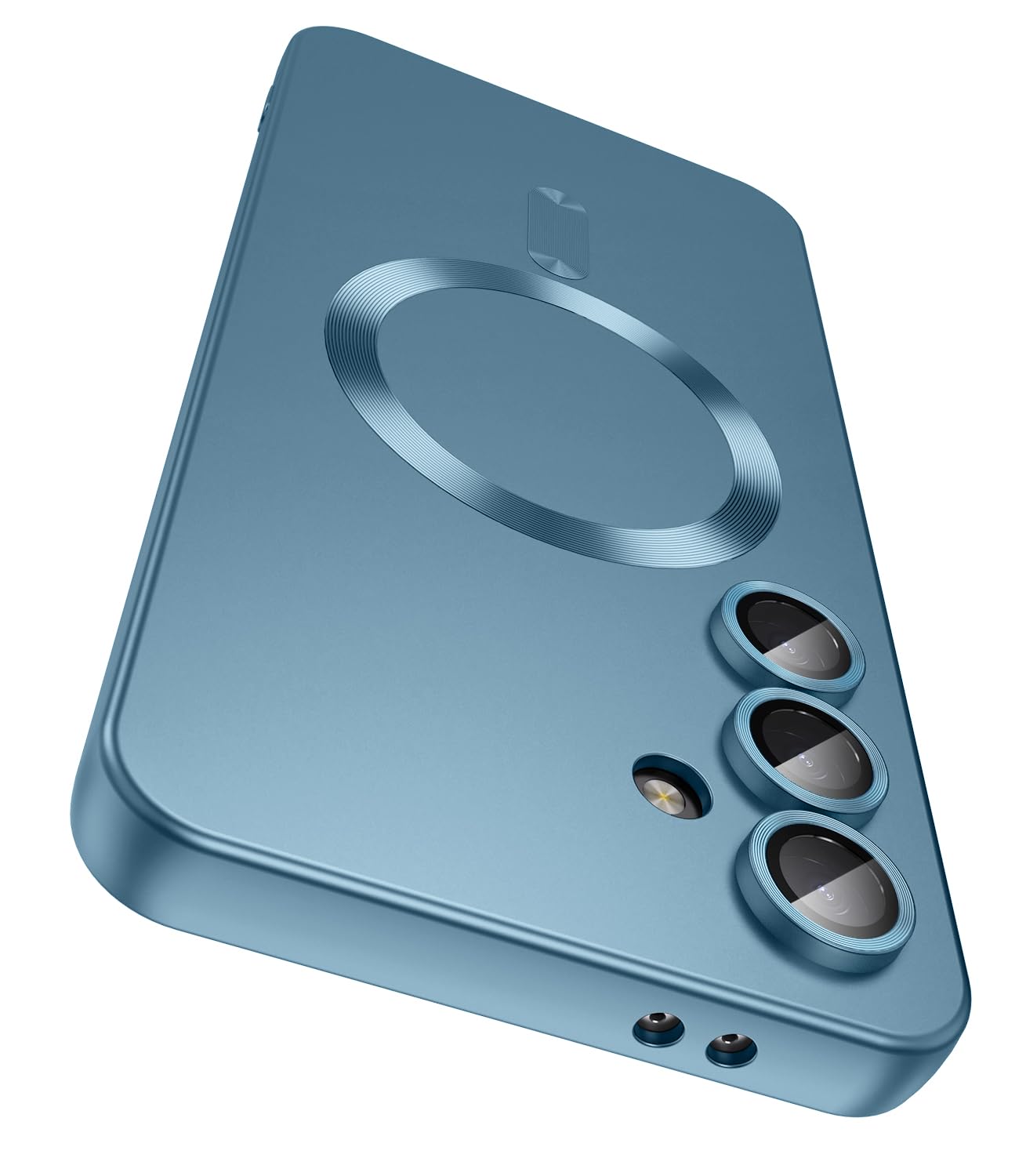 LEKEVO Magnetic for Samsung Galaxy S25 Plus Case [Compatible with MagSafe][Built-in Camera Lens Protector] Slim Soft Silicone Bumper Shockproof