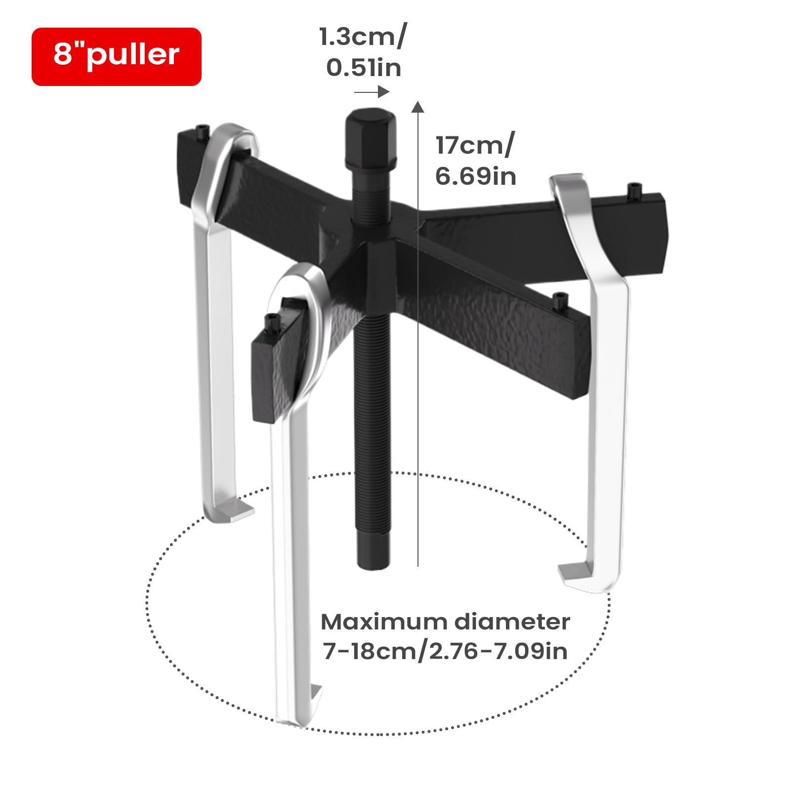 Wysięgnik do Kół Zębatych 10/15/20 Cm Wielofunkcyjne Narzędzie Serwisowe | Hydrauliczny Ściągacz Zębatek Do Kół Hamulców Tarcz Sprzęgieł Warsztaty Quady Motocykle