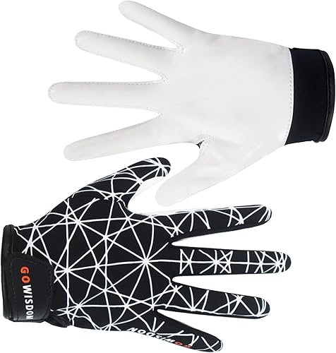 Miniatura 2 de Guantes de receptor de fútbol americano juvenil, guantes de fútbol americano con agarre de silicona para niños y niñas con Super Stick