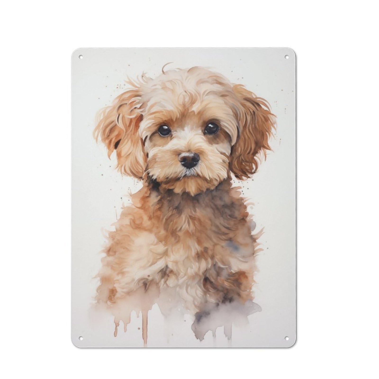 Junmoney Cockapoo Portrait Tin Sign 40X30cm With For Workshop Wall, Vintage Decor, For Metal Sign Collectors, For Garage And Workshop Walls