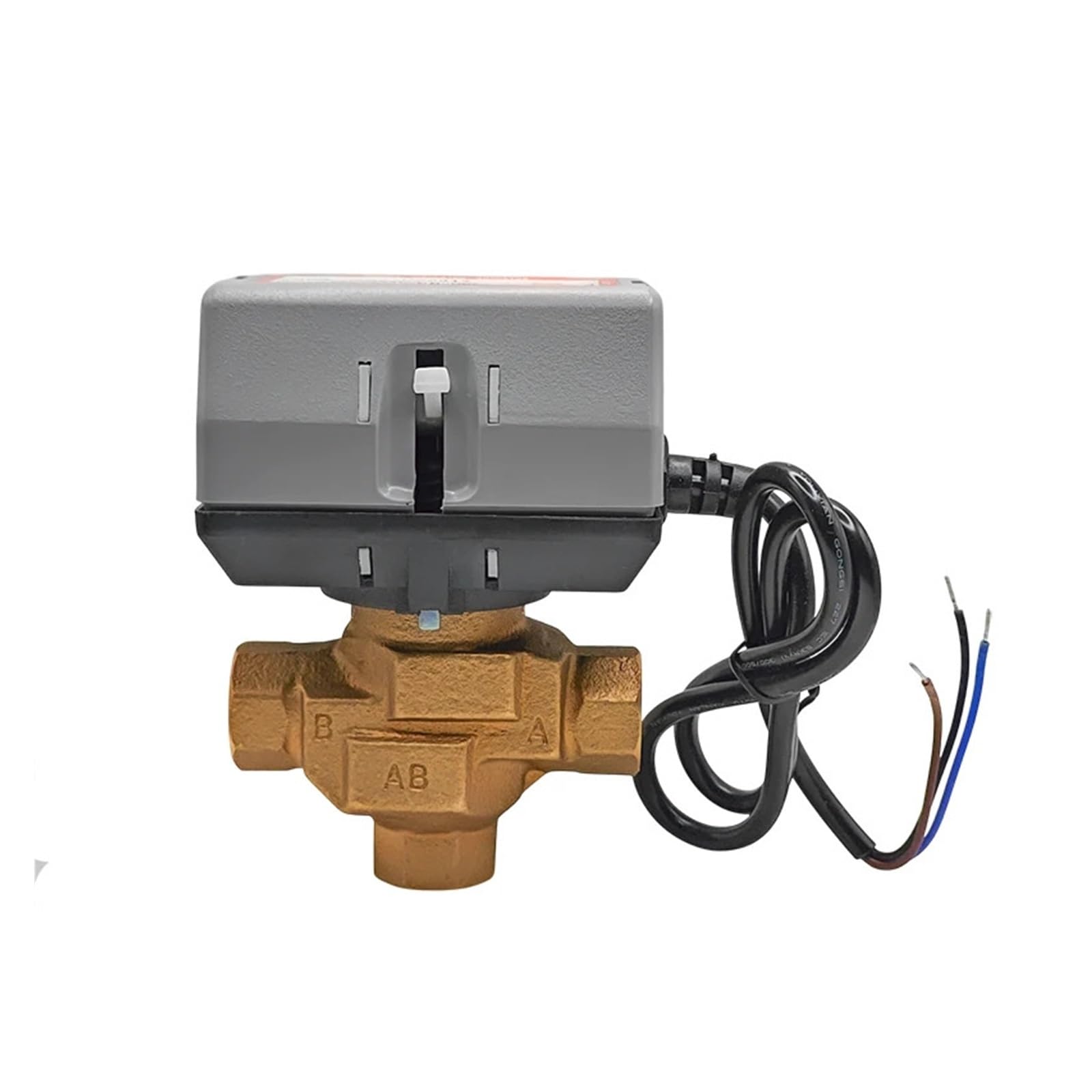 Elektromagnetyczny 1/2" 3/4" 1" Zmotoryzowany dwukierunkowy zawór trójdrożny Mosiądz VC6013/4013 DN15 DN20 DN25 Klimakonwektor HVAC AC220V Zawór
