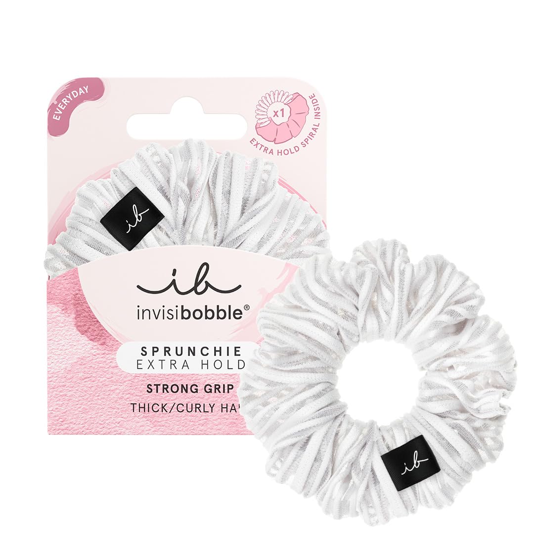Invisibobble Sprunchie Extra Hold Pure White 1 Adet Güçlü Kumaş Toka