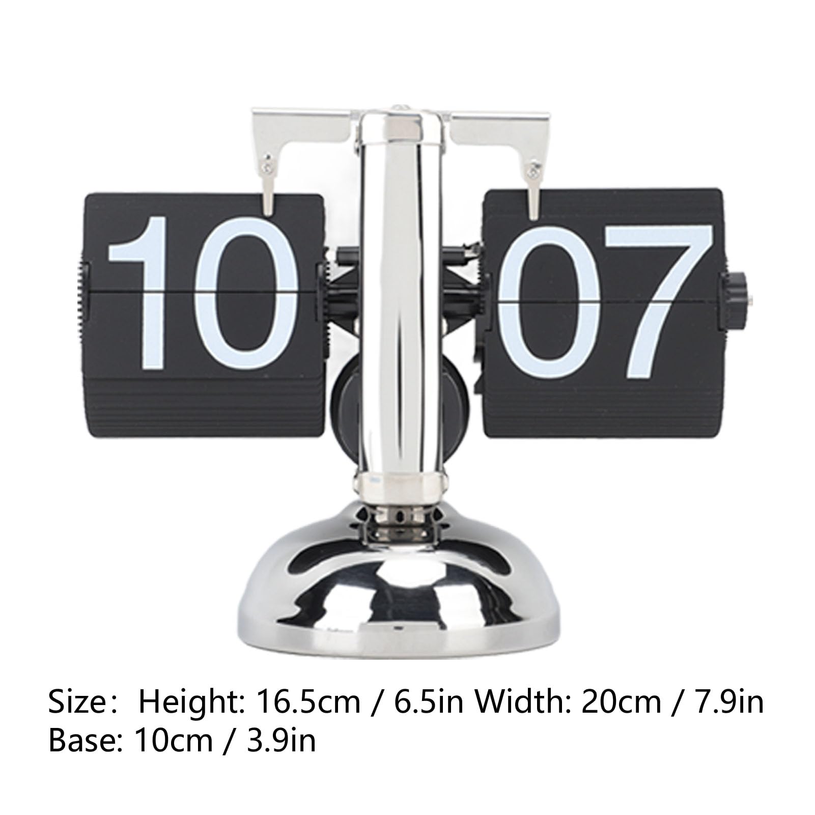 ciciglow Flip-Uhr, Große Zahl, Tisch-Retro-Flip-Uhr, Mechanische Flip-Uhr, Digitale Flip-Down-Uhr, Schreibtischuhr für Zuhause, Wohnzimmer, 24 Stunden (Schwarze Seite)