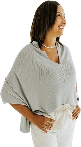 Miniatura 10 de Toci Mom Funda de lactancia para lactancia materna, cobertura completa, lavable a máquina, transpirable y suave, cuello ancho con elástico para una