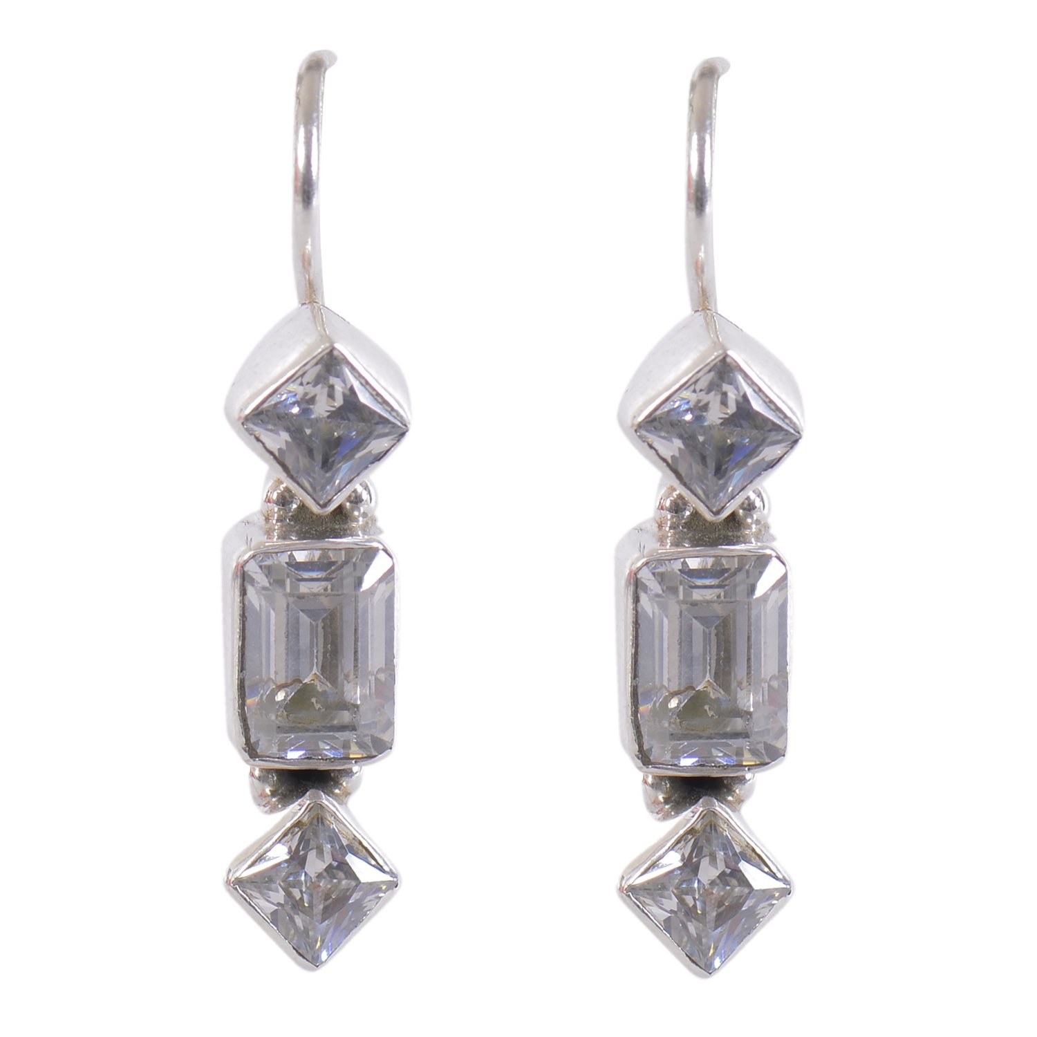 Silverwala 925-92.5 Sterling Silver Turquoise Pearl Ruby Onyx CubicZirconia Sapphire Stone Drop Earring for Women and Girls (Off White) (B07BL2KVFK) Amazon Price History, Amazon Price Tracker
