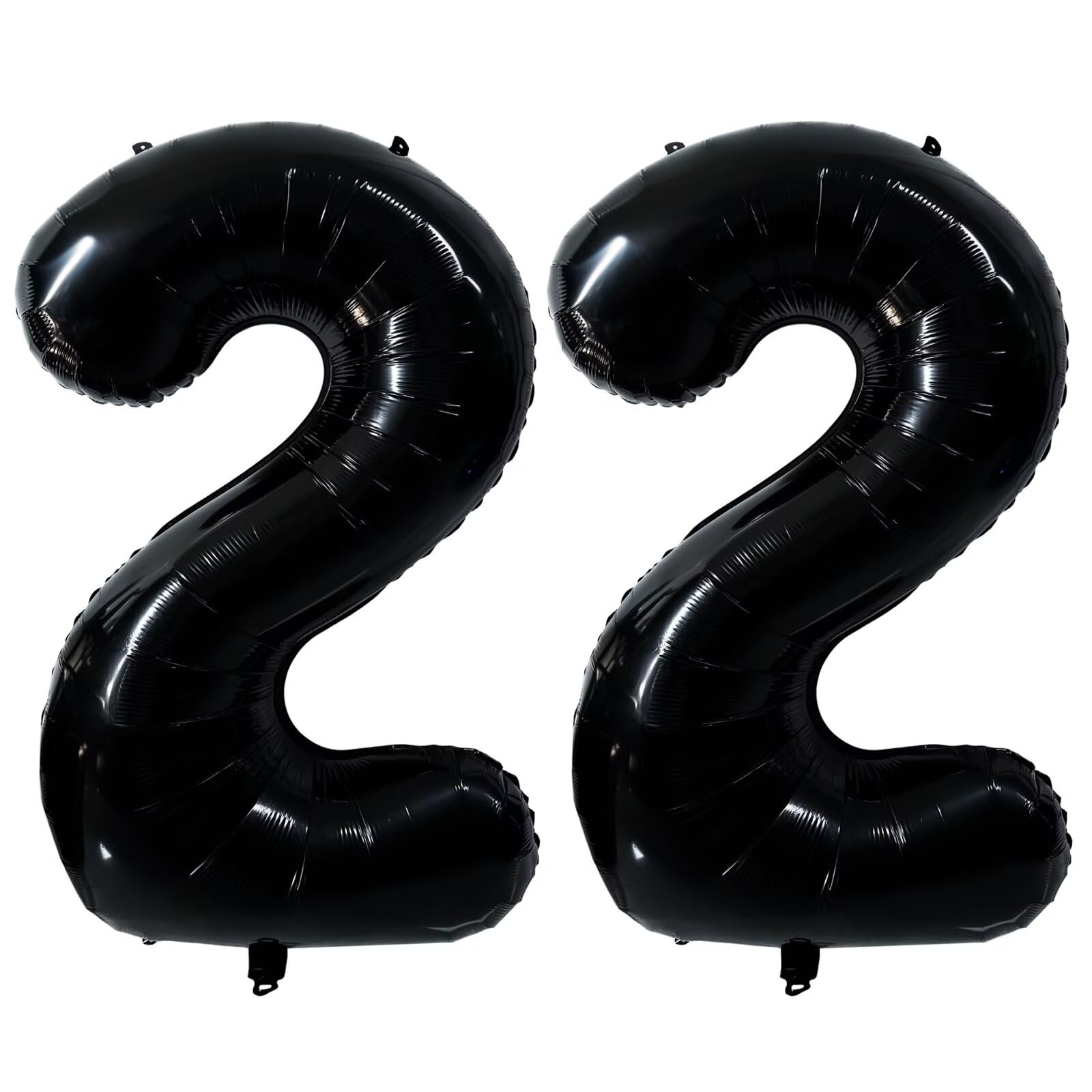 40 Inch Black 22 Balloon, Black Number 22 Balloons, Black Large Foil Number Balloons, Birthday Wedding Anniversary Baby Show Party Decoration