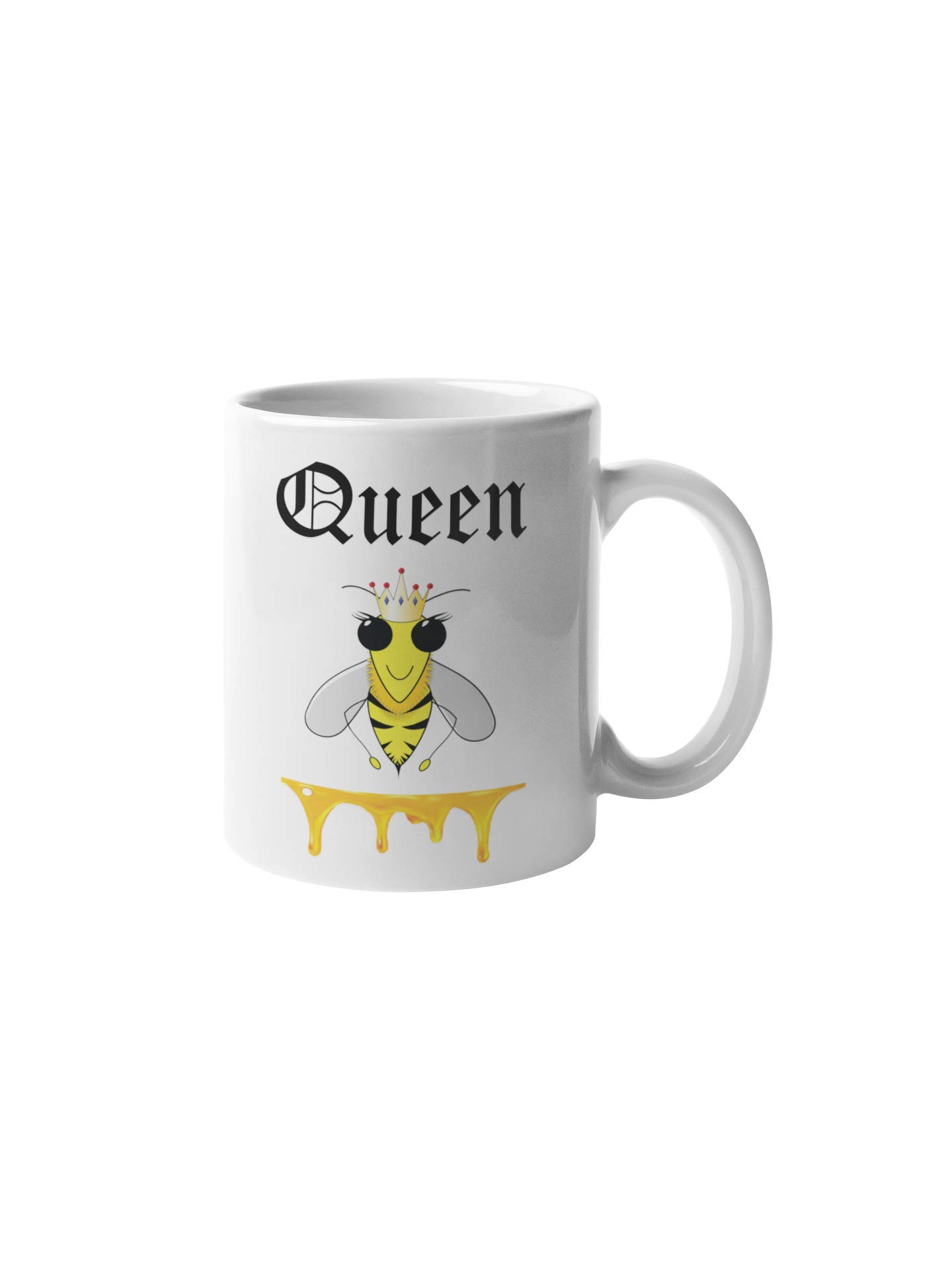 Queen Bee Funny Cute Coffee Mug 11-Ounce White Ceramic CMP00009