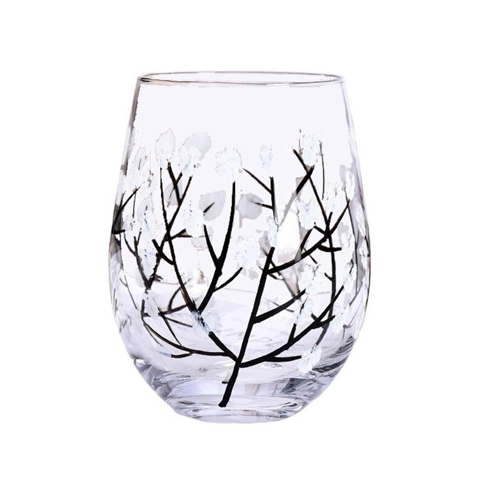 Vasos sin tallo pintados a mano de cristal colorido, el regalo perfecto de 525ml