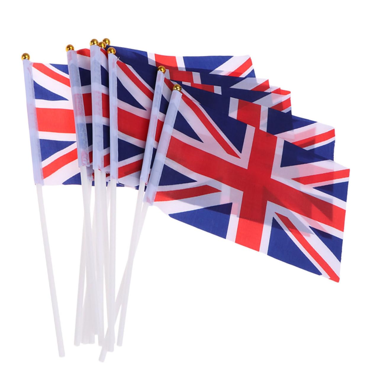 25 Pezzi Bandiere Inglesi Piccole a Mano in Poliestere Bandiere Union Jack per Feste Sportive Stadio Esterno
