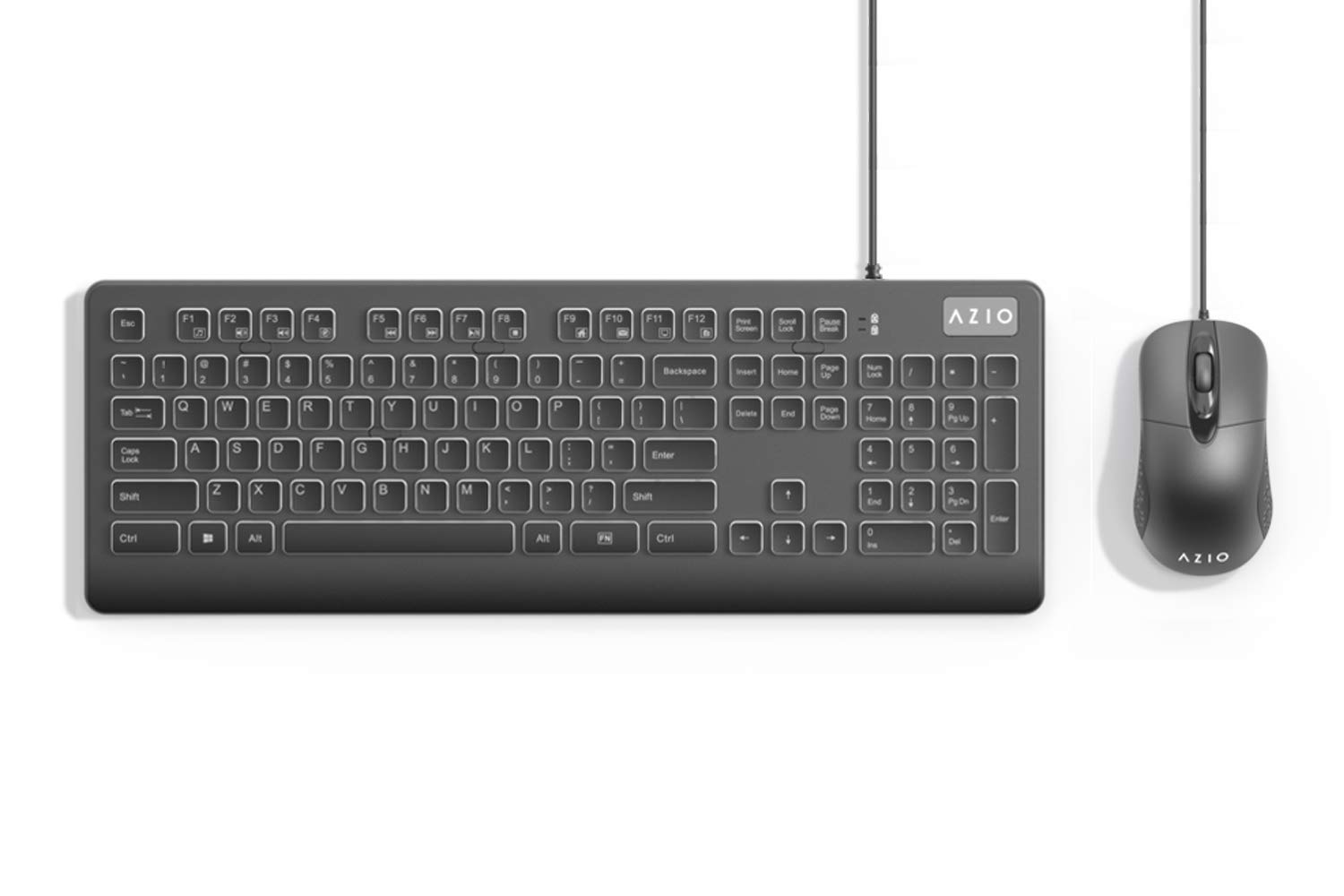 AZIO KM535 - Computer Keyboard and Mouse Combo with Antimicrobial Antibacterial Protection and IP66 Waterproof Rating