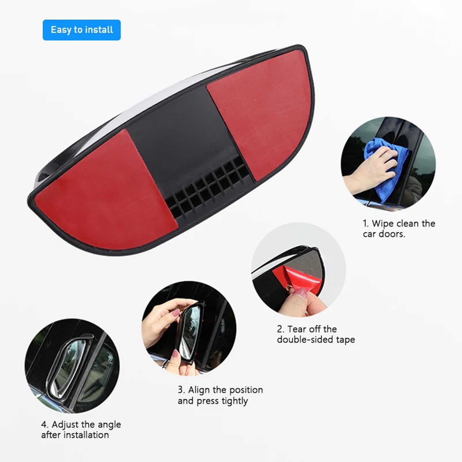Espejo retrovisor Universal para automóvil Gran Angular Asientos de la Segunda Fila Espejo retrovisor Espejos de Punto Ciego
