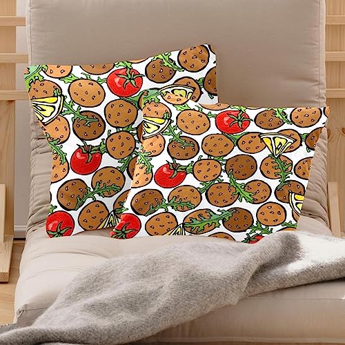 Housses de coussin végétariennes pour salon moderne et convivial