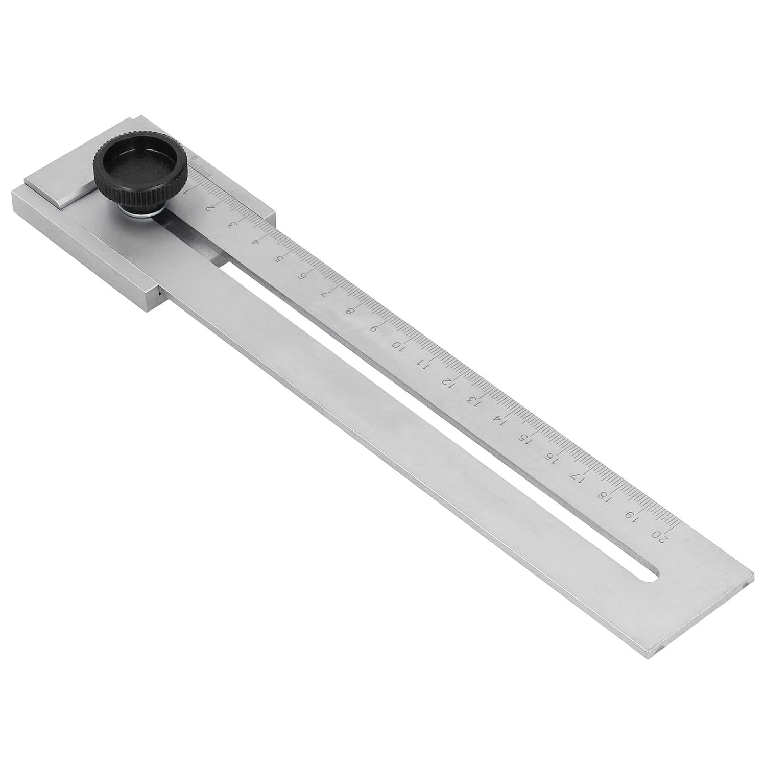 Sliding Line Ruler, Sliding Line Ruler Straight Scribing Rule Accuracy Gauging Woodworking Parallel Carbon Steel Measuring Tool, Sewing Rulers (200mm)