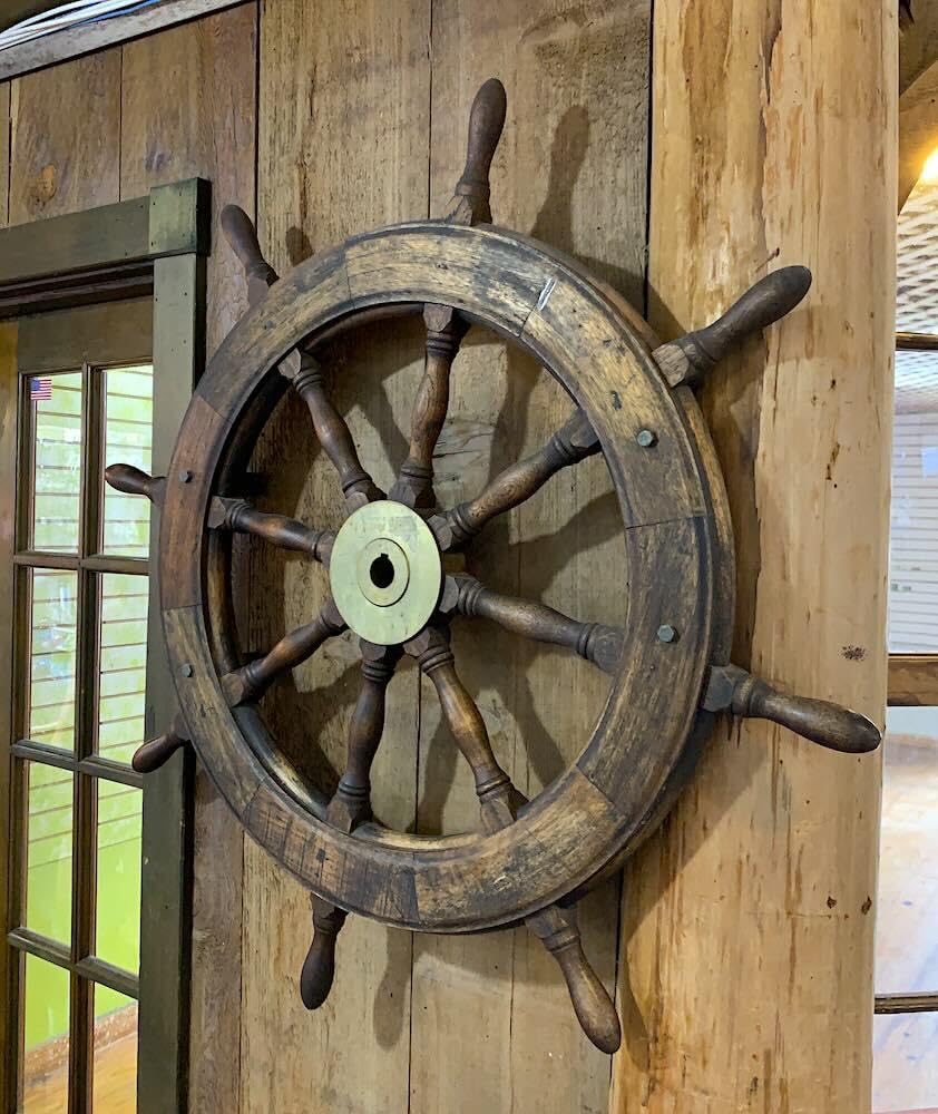 zeitzone Schiffssteuerrad Ruder Steuerrad Schiff Holz Messing Maritim Nostalgie 32 cm