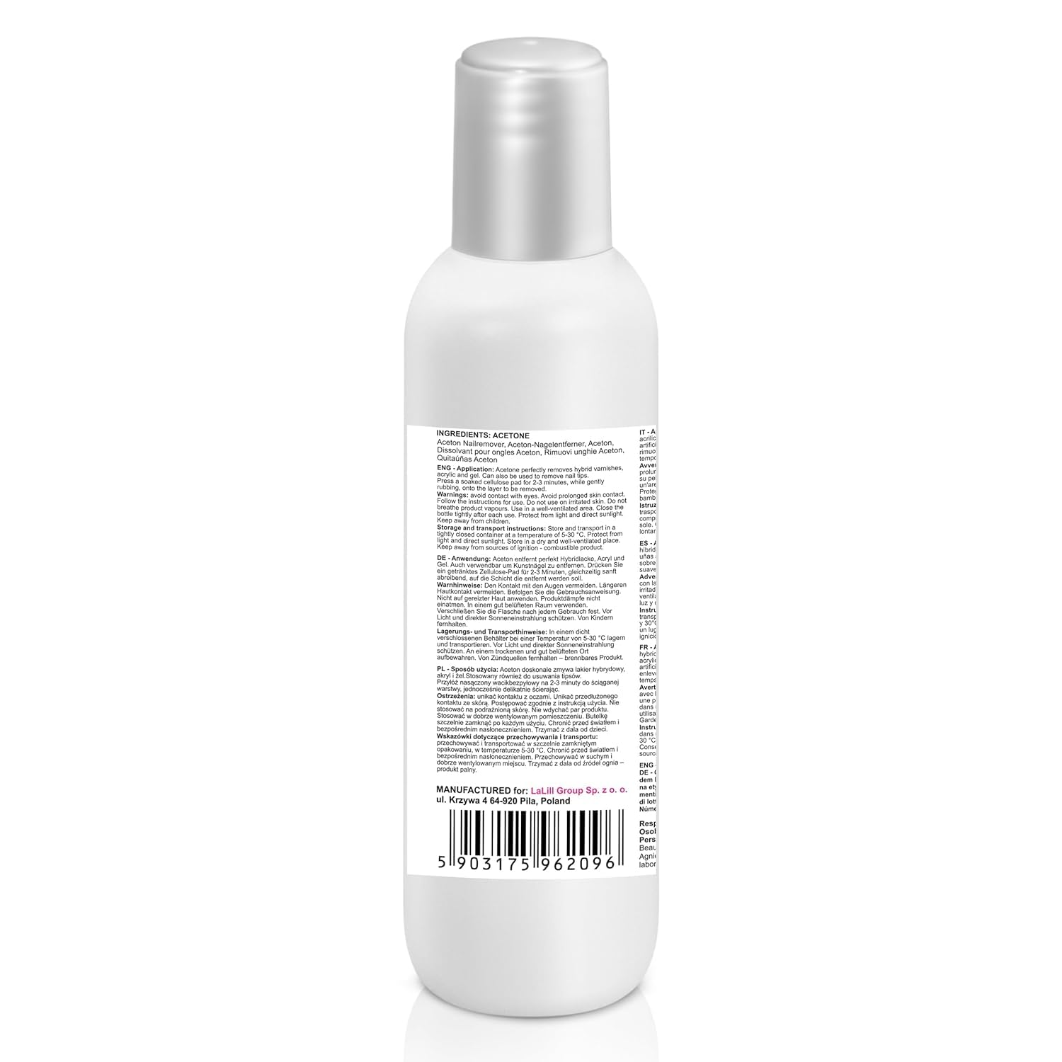 LALILL Zestaw do czyszczenia paznokci 100 ml + acetonowy zmywacz do paznokci 100 ml – odtłuszczacz do paznokci, zmywacz do paznokci, żelów, hybryd, do czyszczenia paznokci żelowych