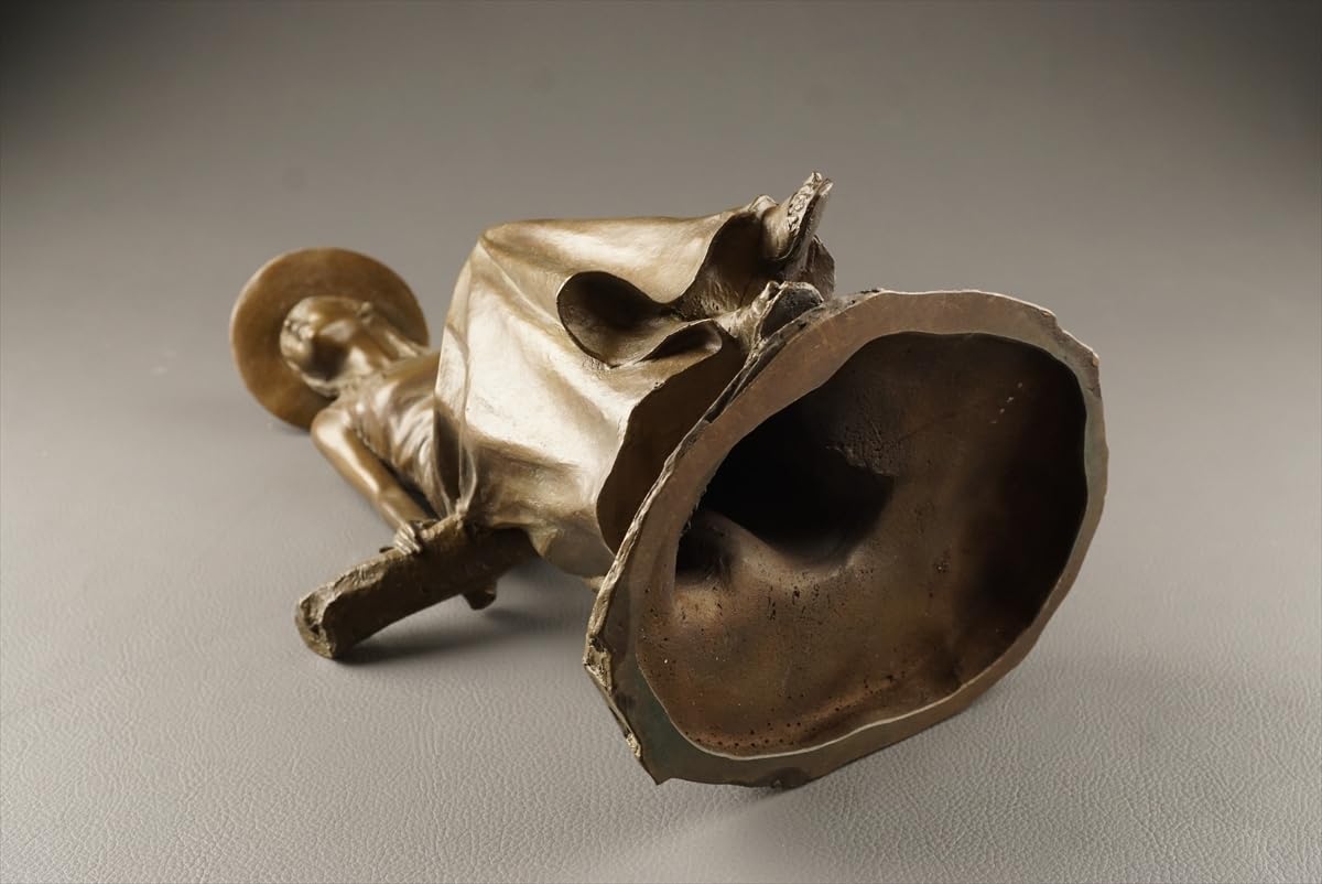 Amazon.co.jp: 彫刻家大道寺光弘作ブロンズ「木漏れ陽の中で」35cmL19