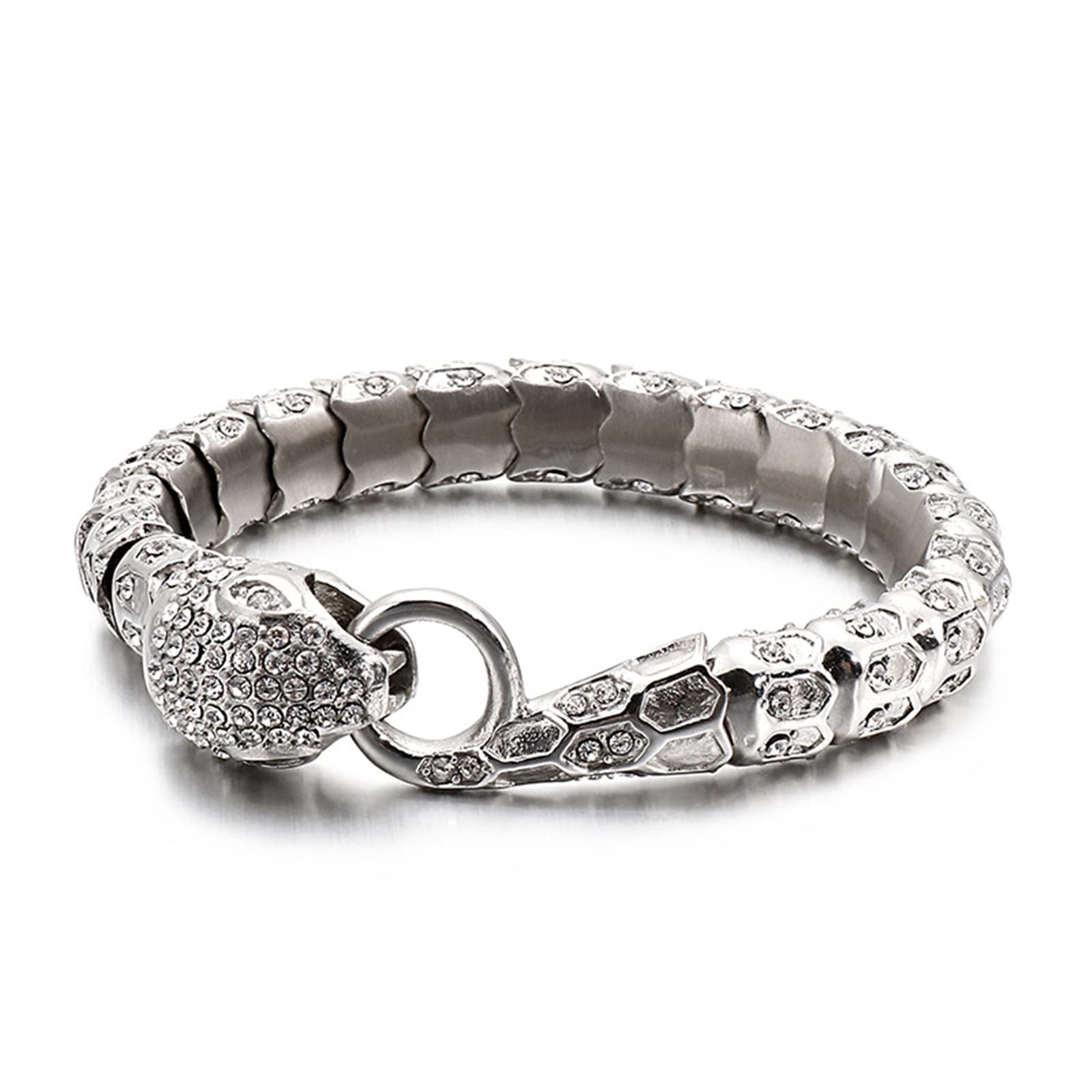 Bracelet Main, Serpent Bracelet Gourmette Argent Cadeau pour l'anniversaire de la Saint-Valentin
