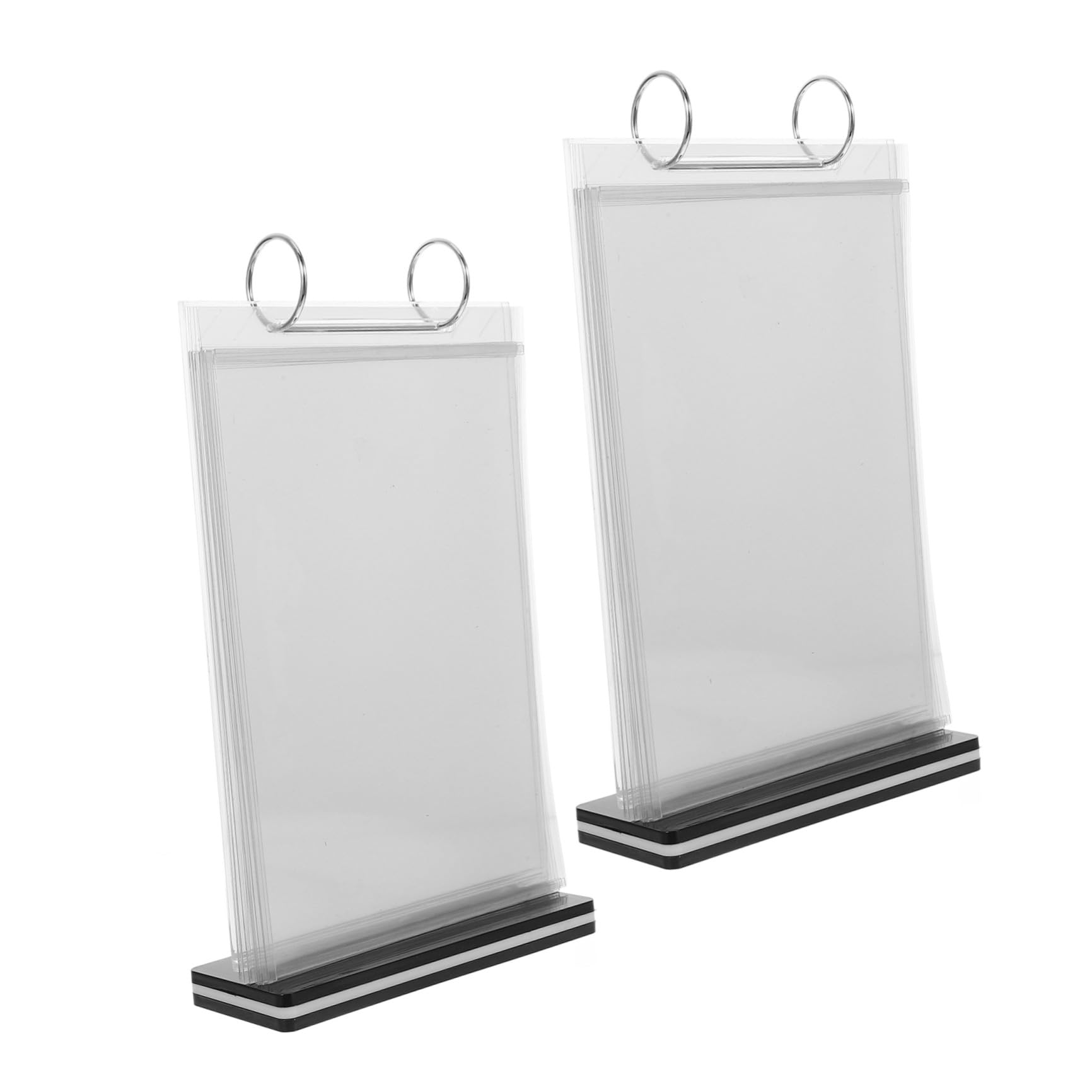 Gatuida Soporte de Menú Acrílico Transparente A5 (145x205 Mm) 2 Piezas para Mesa, Expositor de Carteles de Restaurante y Oficina, Porta Tarjetas Vertical Multifuncional para