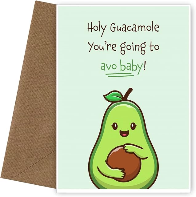 Congratulations Pregnant Card Parents to be Card - Avocado Avo Baby | Congrats Mum to be - Baby Shower Cards for Mum to be Pregnancy - Maternity Expecting Expectant Mother | Cute Pun Greetings Card