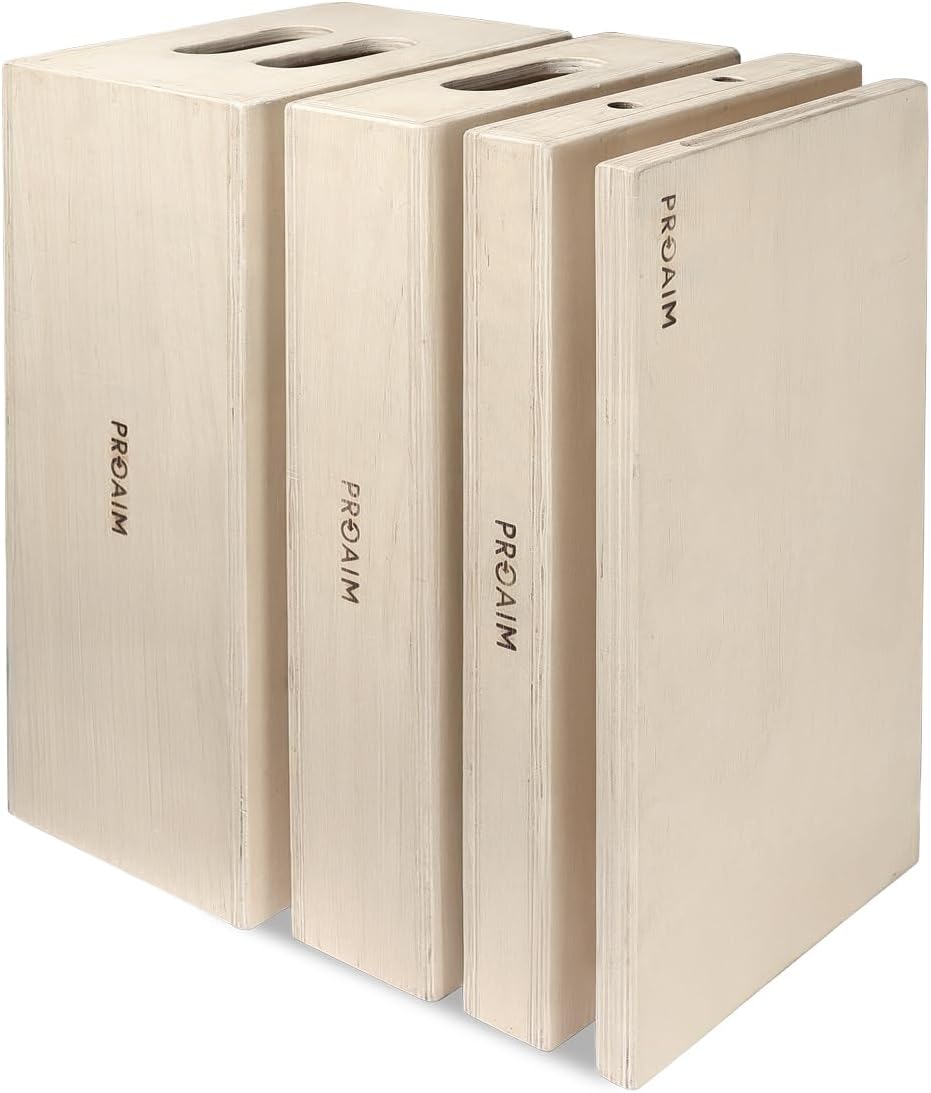 Full Set of 4 Standard White APPL-Boxes for Studio, Film Set & Photography. Multi-Use Wooden Boxes. Use them for Propping, Levelling, Standing. Full, Half, Quarter & Pancake (AB-SET4-WH)