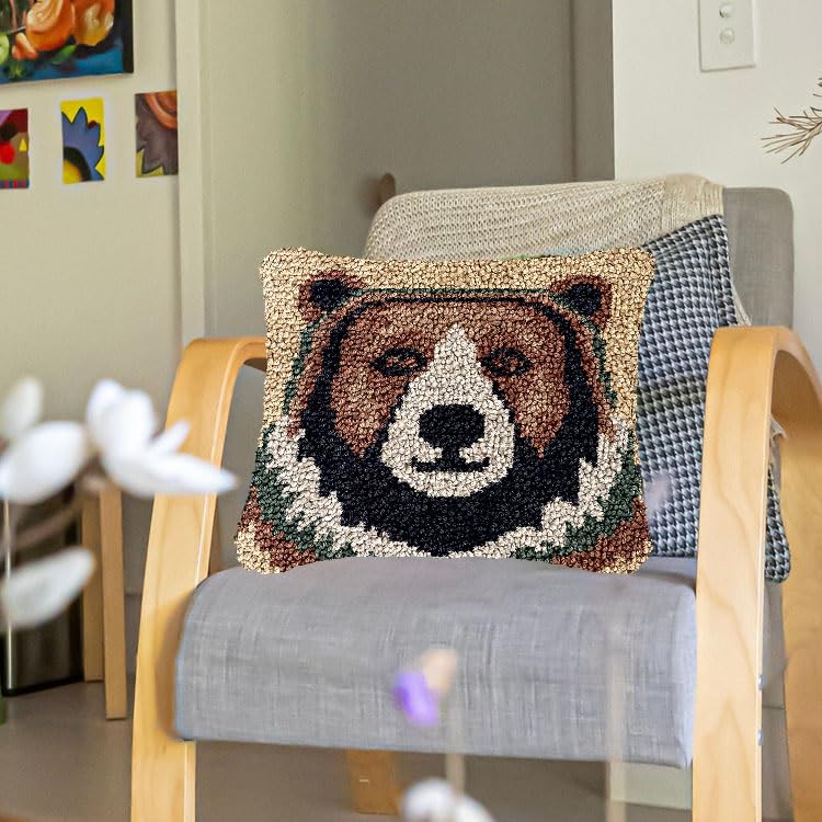 Kit Gancio Di Chiusura Fai Da Te - Cuscino Paesaggio 43x43cm, Per Principianti E Adulti