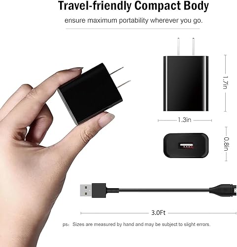 Miniatura 5 de Cargador rápido de pared para Garmin Smart Watch Charger Garmin Vivoactive 6 5 4 4S, Fenix 8 7 7S 7X 6S 6 6X 5S 5 5X, Forerunner 55 255 745 165 570,