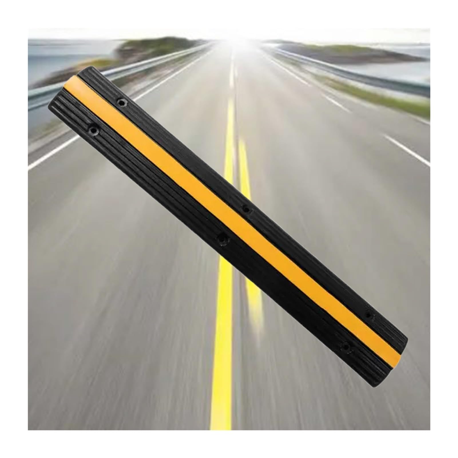 TIANQIHAO Speed Bump,Heavy-Duty Cable Protector Ramp,High-Visibility Calming Hump,22,000 Lbs Load Capacity,For Asphalt Concrete Gravel Driveway Road